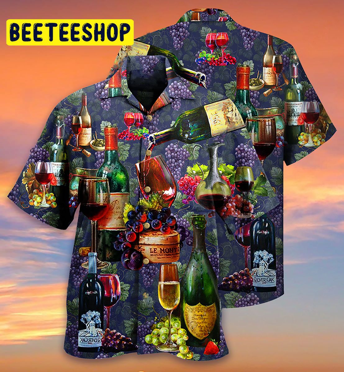 Wine Life Is Better With A Glass Of Wine Trending Hawaiian Shirt