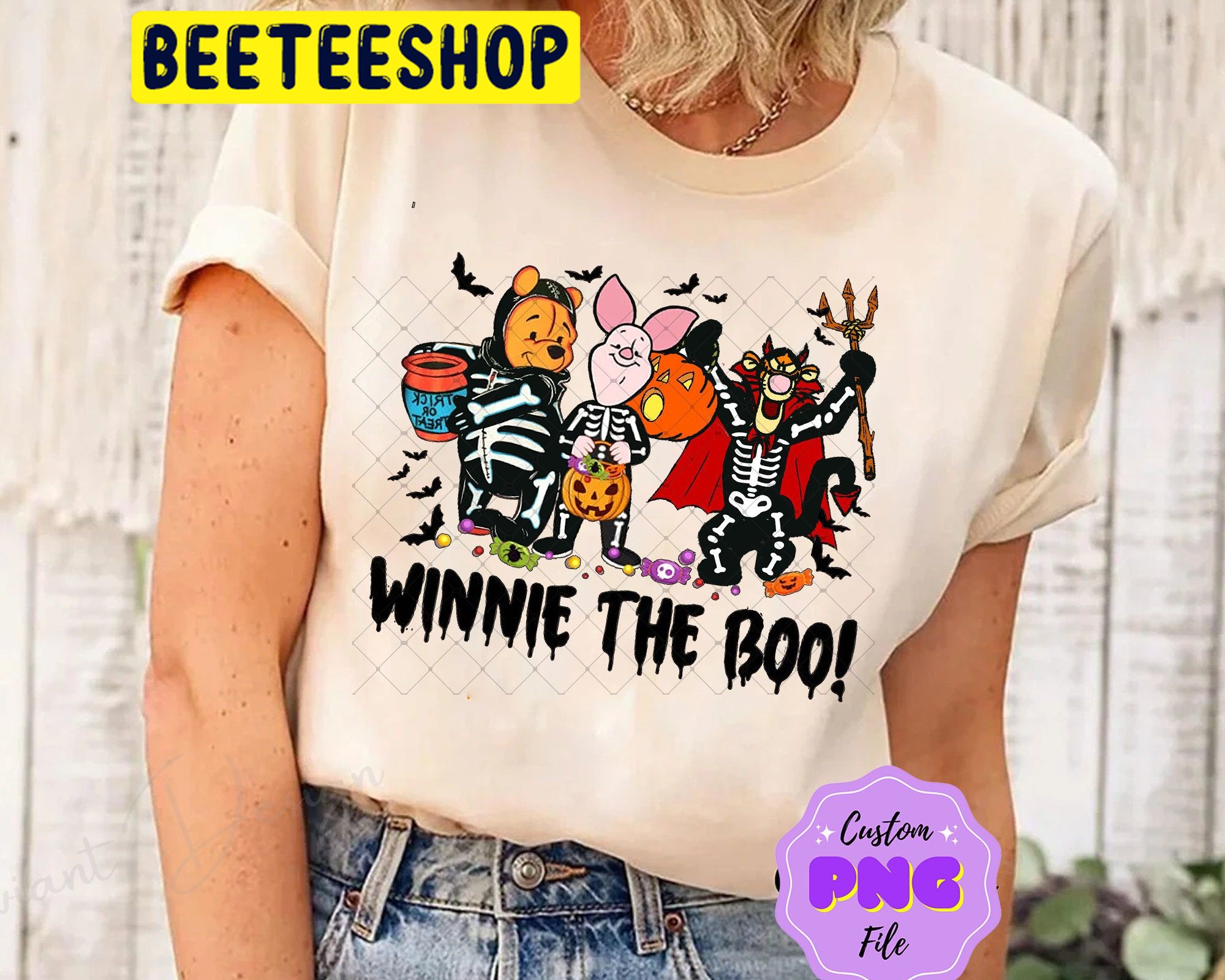 Winnie The Boo Skeleton Pooh And Friends Halloween Trending Unisex Shirt