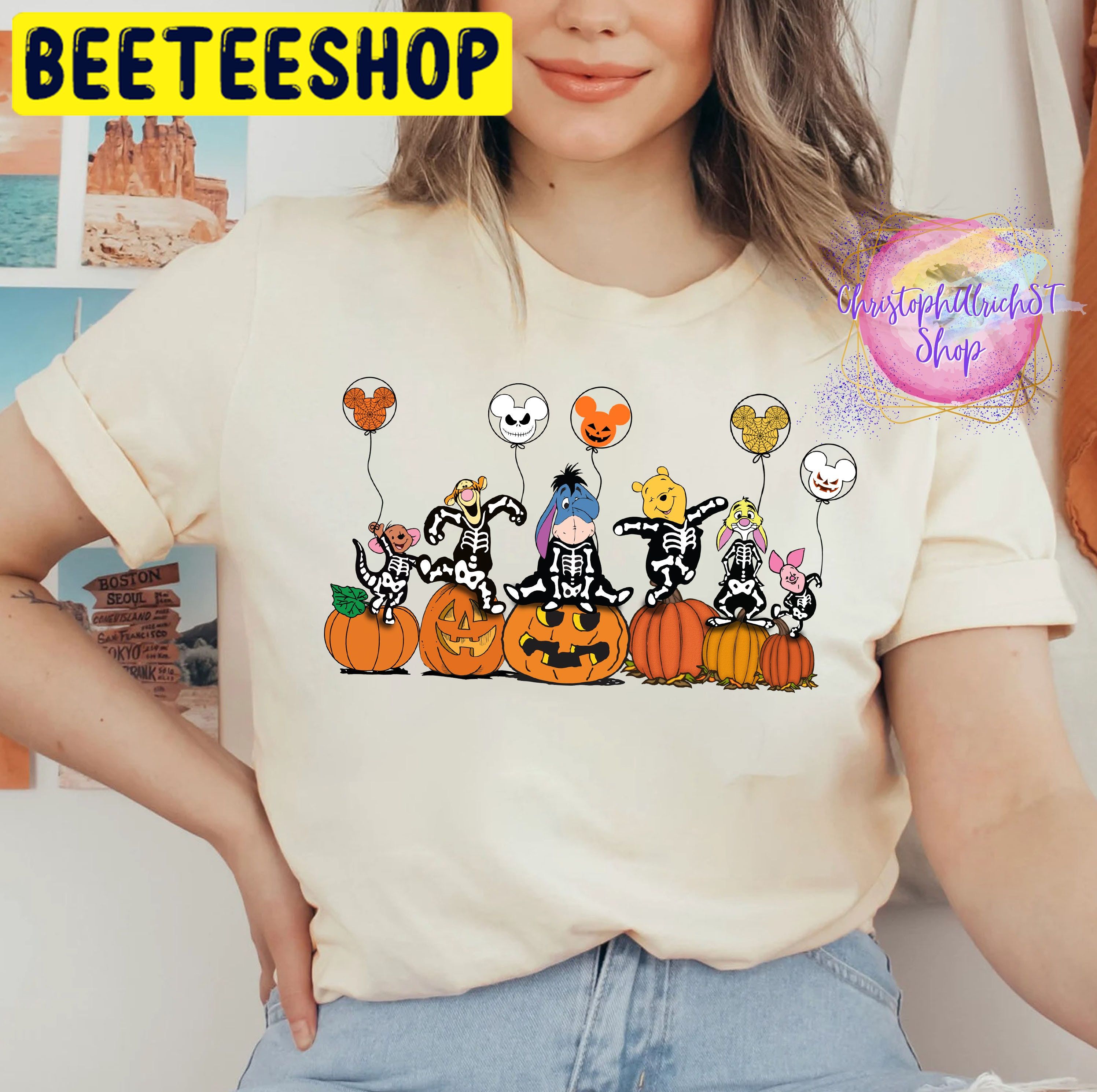 Winnie The Pooh And Friends Disney Boo Bash Halloween Trending Unisex Shirt