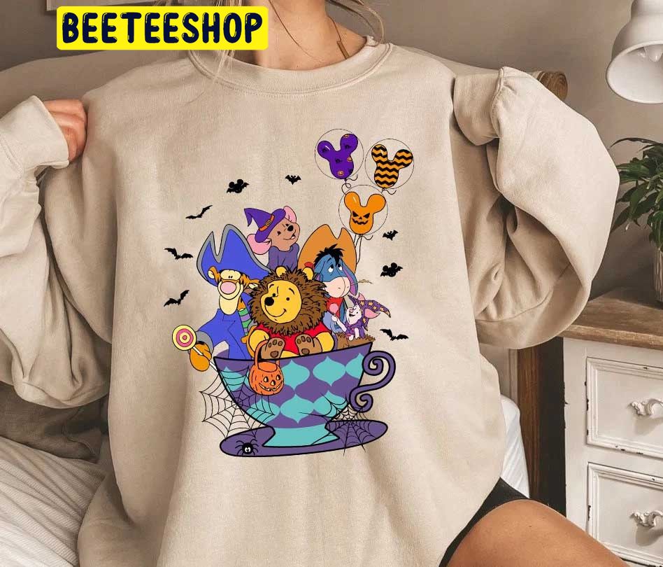 Winnie The Pooh And Friends Pumpkin Halloween Trending Unisex Shirt