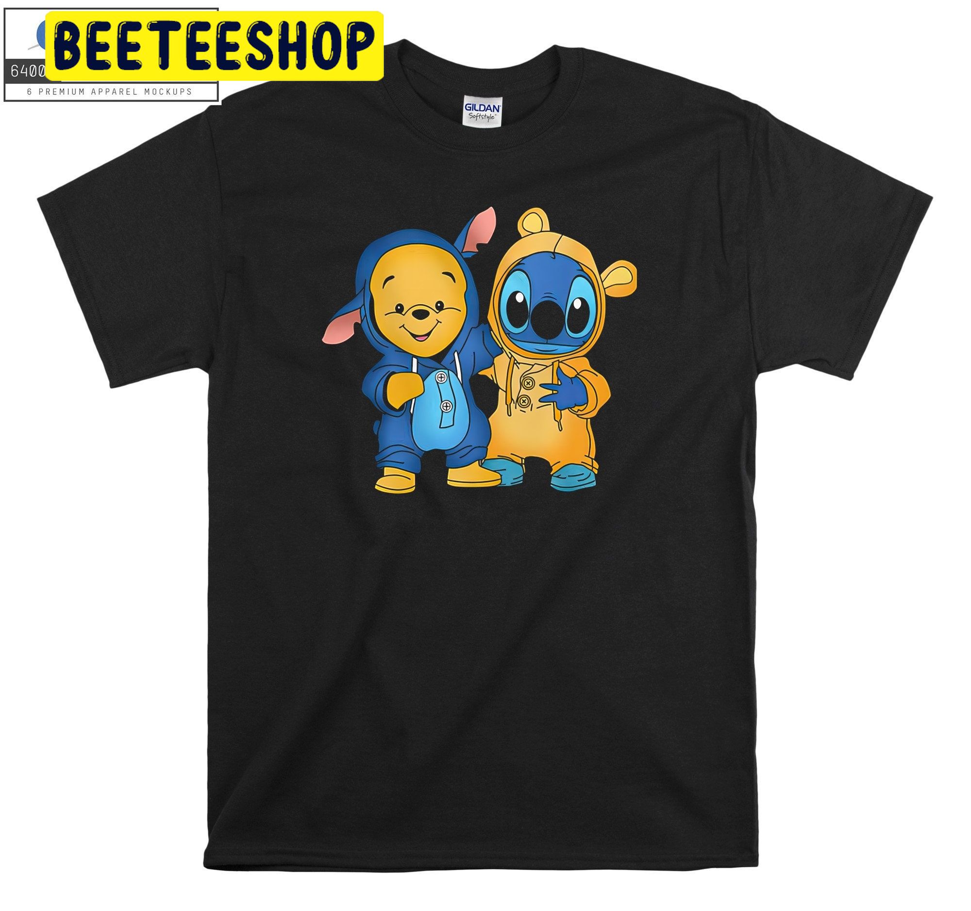 Winnie The Pooh And Stitch Best Halloween Trending Unisex Shirt