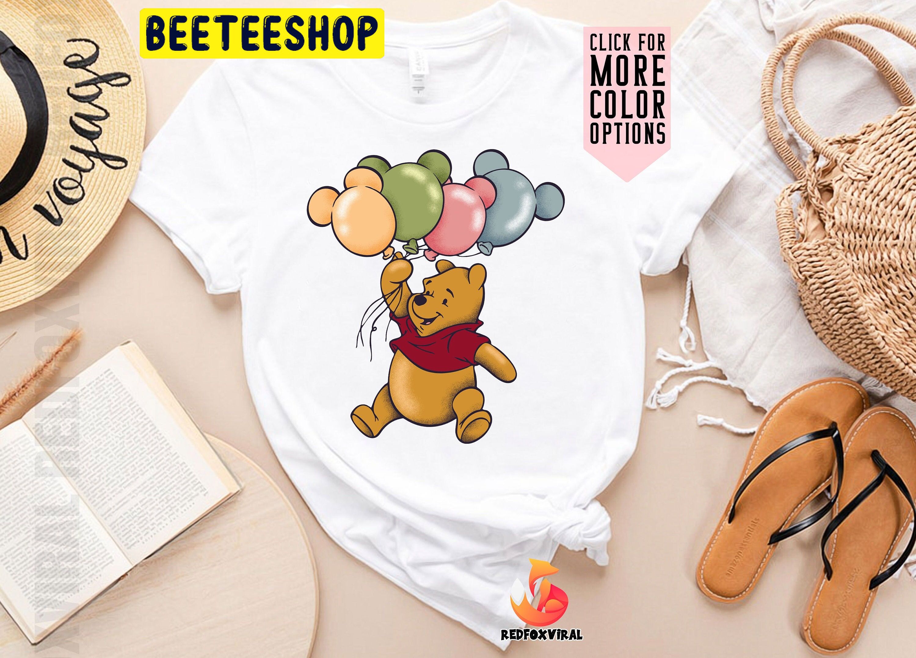 Winnie The Pooh Mickey Ears Balloon Halooween Trending Unisex Shirt