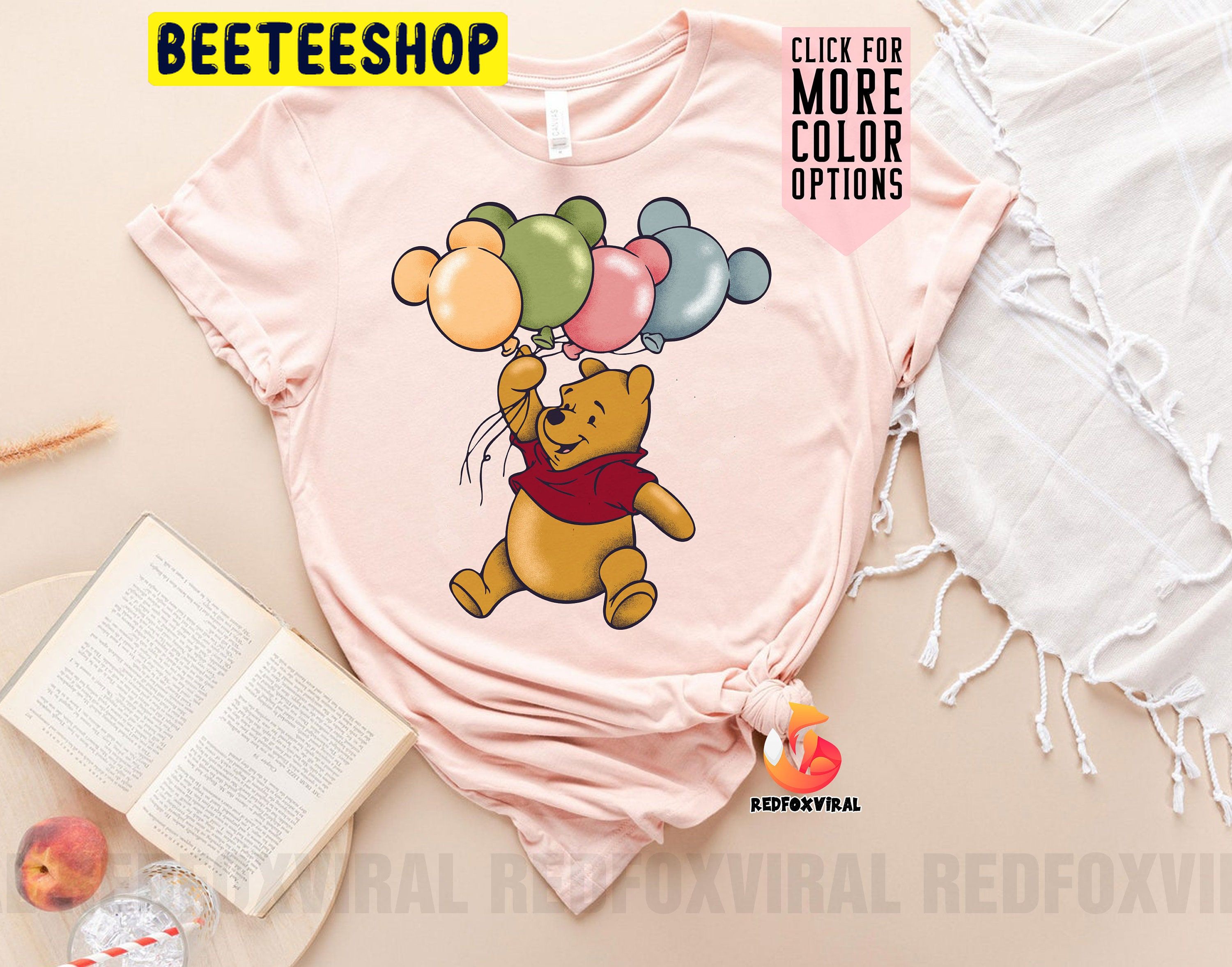 Winnie The Pooh Mickey Ears Balloon Halooween Trending Unisex Shirt