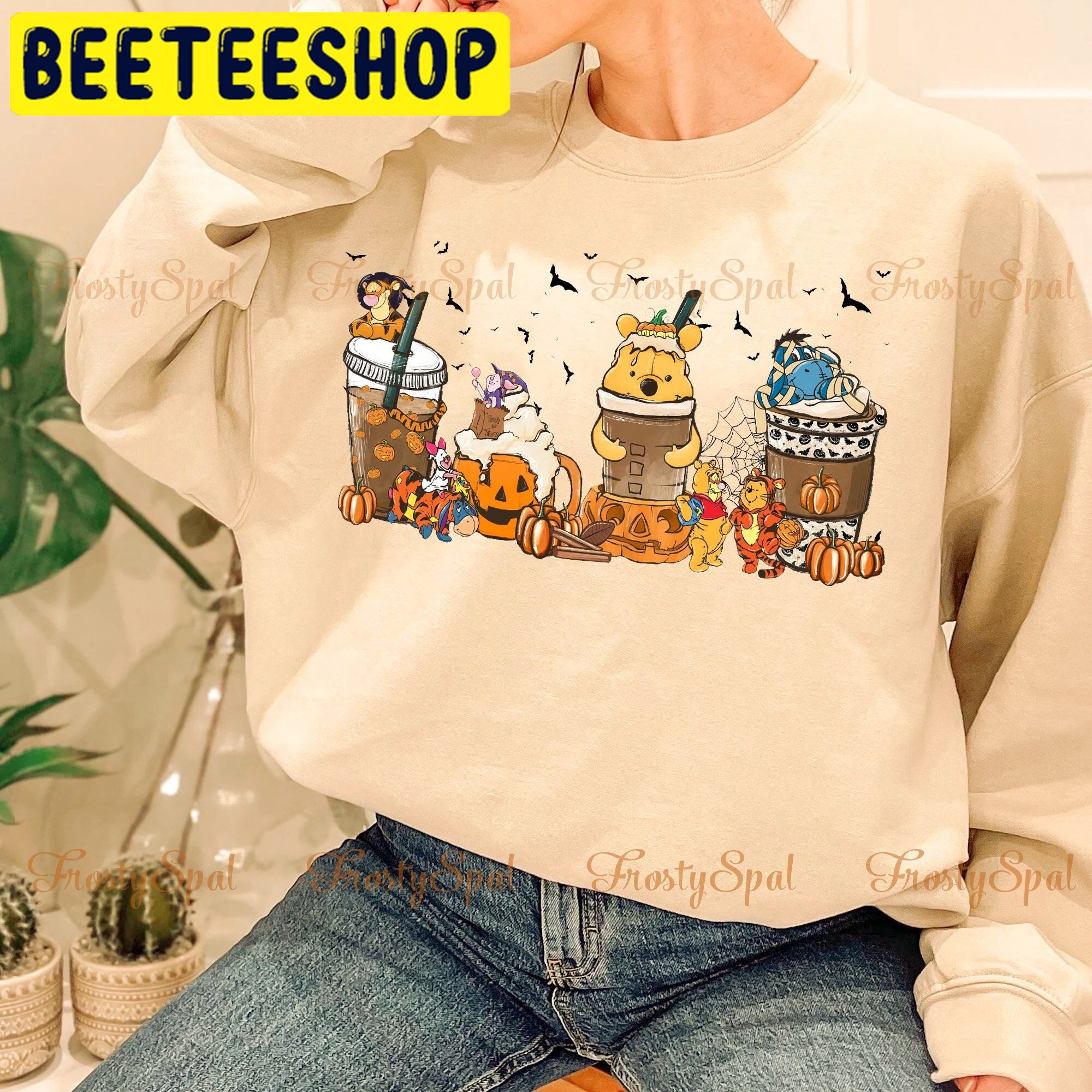 Winnie The Pooh Tiger Latte Fall Coffee Halloween Trending Unisex Shirt