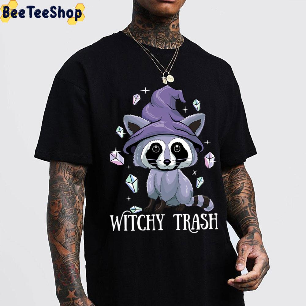 Witchy Trash Raccoon Halloween Trending Unisex T-Shirt