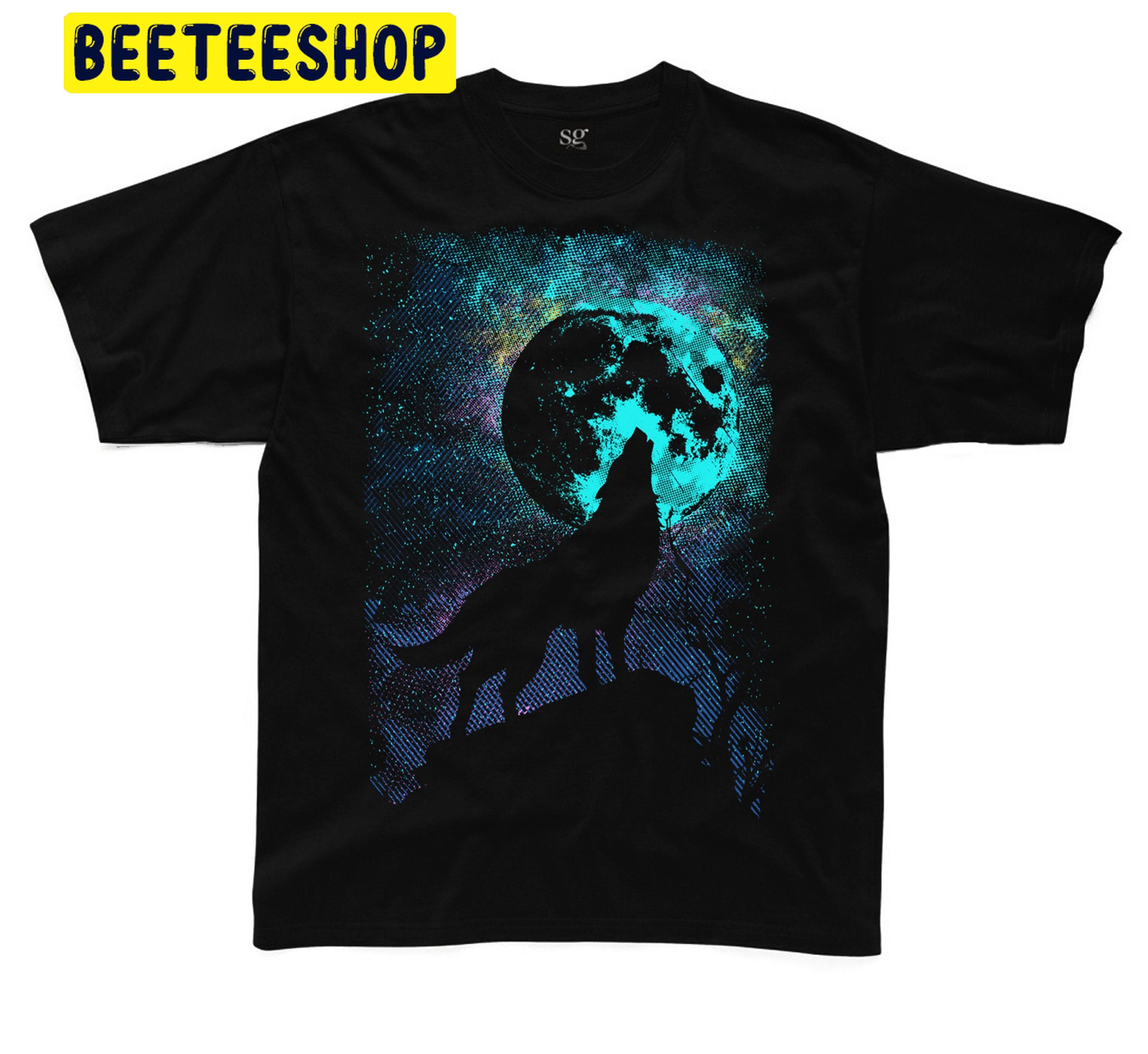 Wolf Howling At The Moon Trending Unisex Shirt