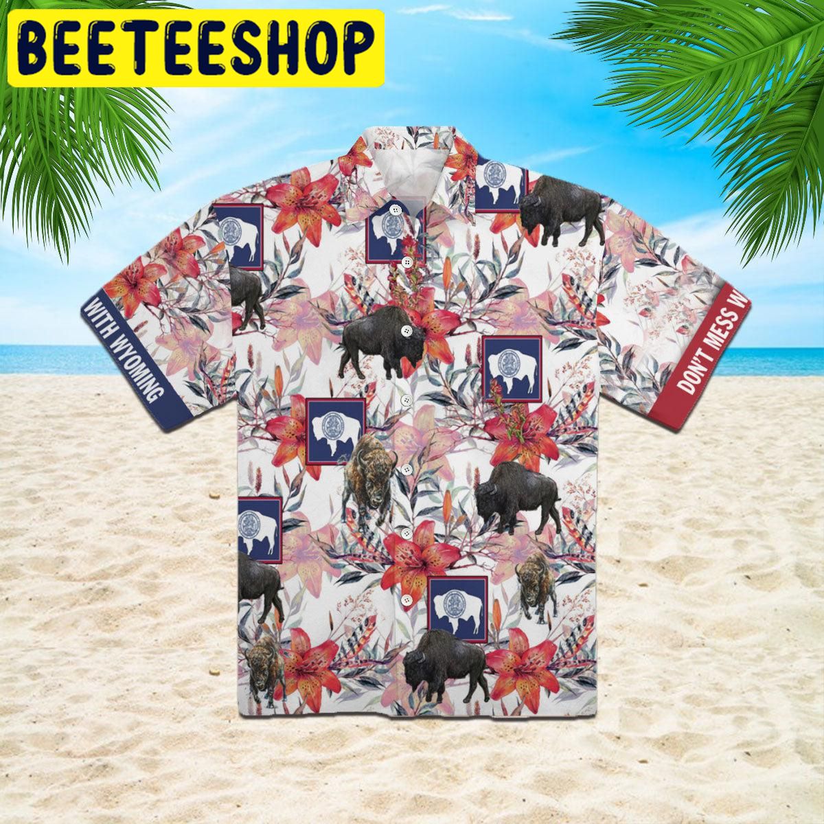 Wyoming Bison Hawaiian Shirt