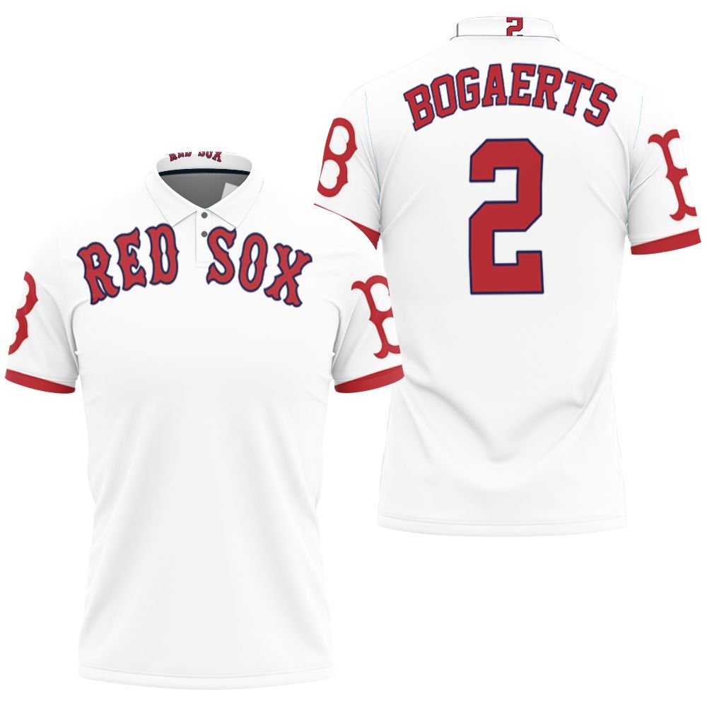 Xander Bogaerts Boston Red Sox White 2019 Jersey Inspired 3D All Over Print Polo Shirt