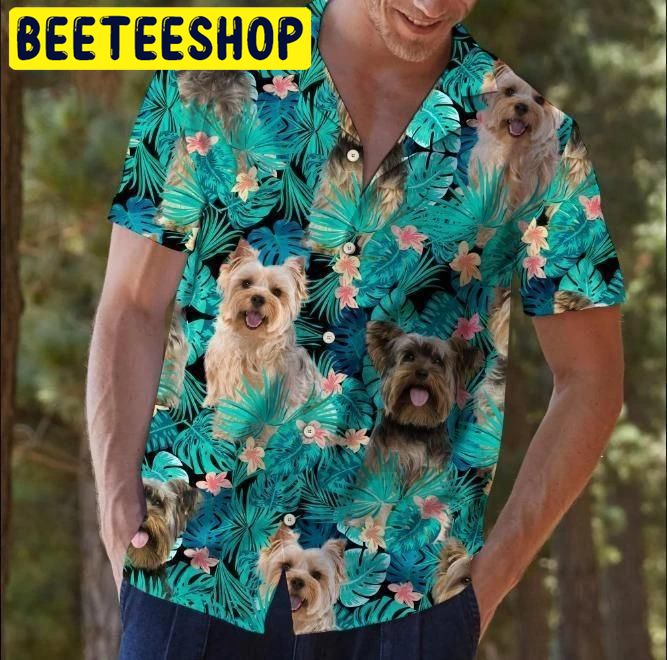 Yorkshire Terrier Tropical Hawaiian Shirt