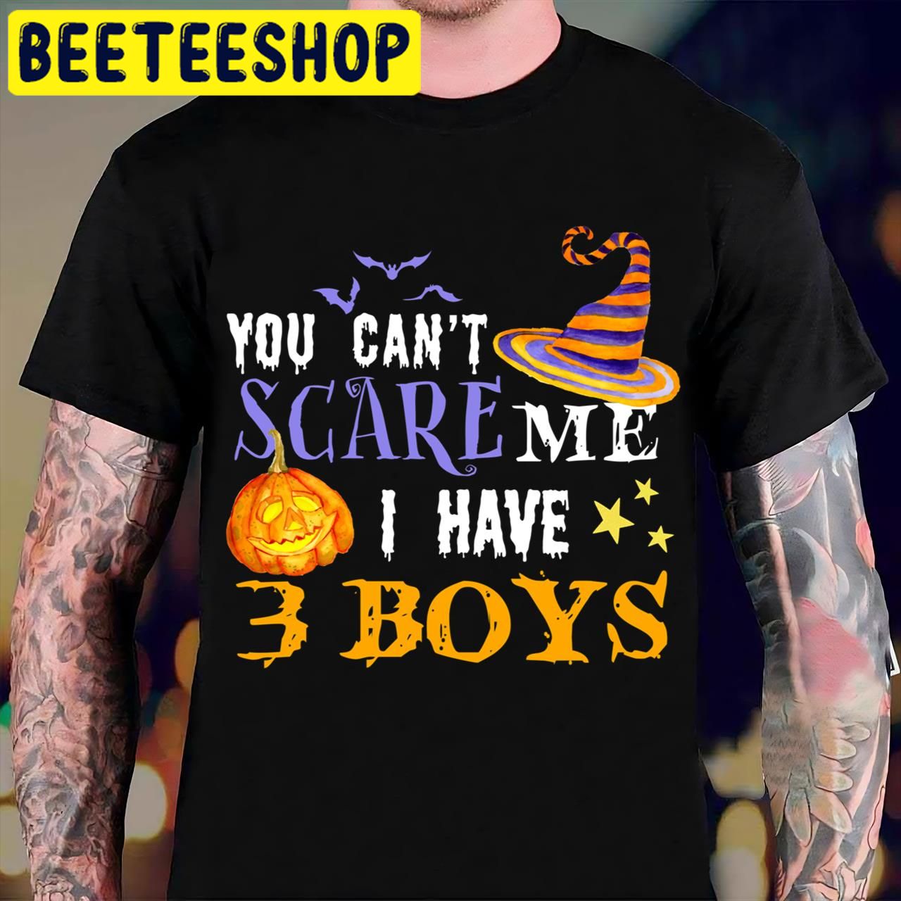 You Can’t Scare Me I Have 3 Boys Single Dad Halloween Trending Unisex T-Shirt