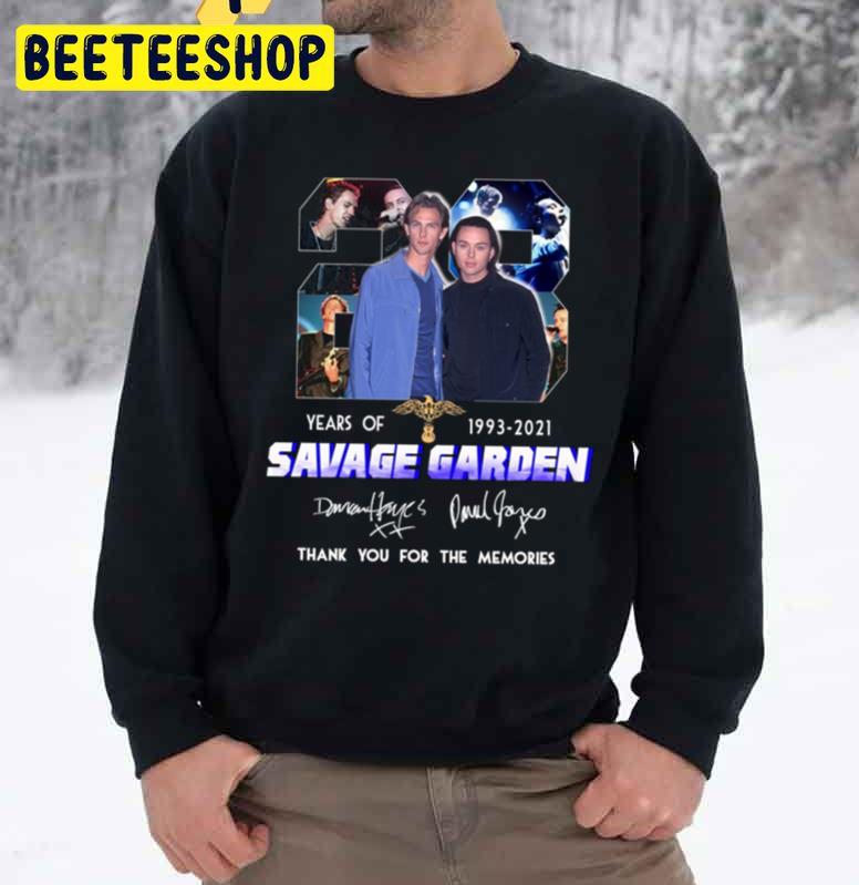 29 Years Of 1993 2021 Savage Garden Thank You For The Memories Trending Unisex Sweatshirt