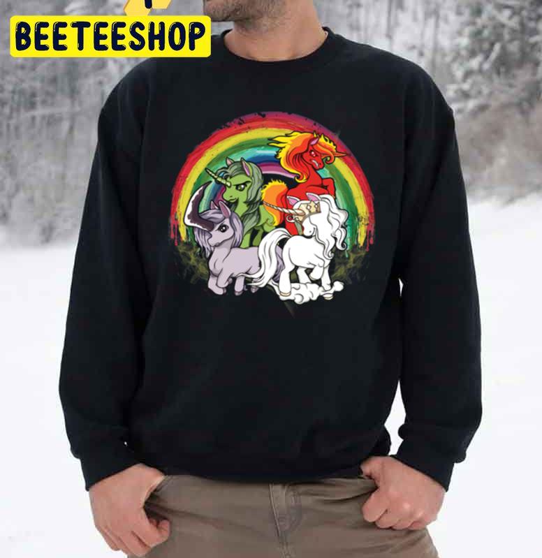 4 Unicorns Of The Apocalypse Halloween Unisex Sweatshirt