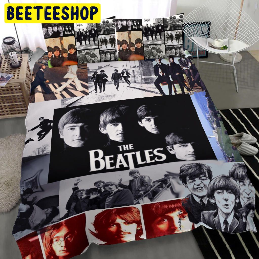 80s Vintage Album The Beatl Band Bedding Set