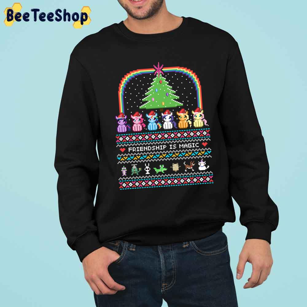 8bit Friends Is Magic Unicorn Christmas Trending Unisex Sweatshirt