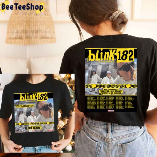 Blink-182 World Tour 2023 2024 Double Side Unisex T-Shirt