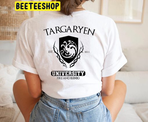 Targaryen Uniersity Est 2011 Fire And Blood House Of Dragon Double Side Trending Unisex Sweatshirt