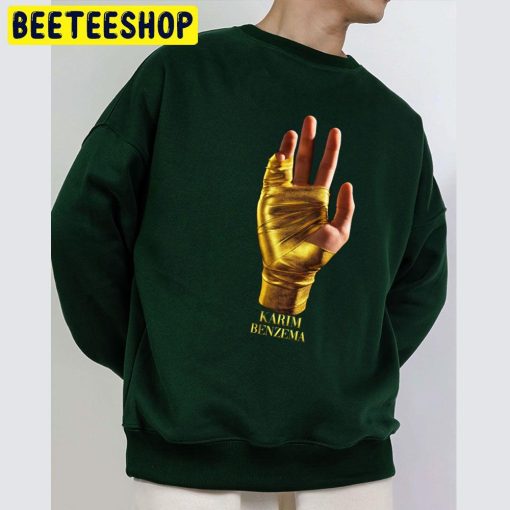 Hand of Gold Karim Benzema Presents New Ballon d’Or Jersey 2022 Trending Unisex Sweatshirt