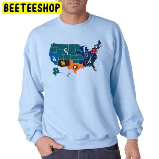 We Are Americas Team Baseball Map Trending Unisex Sweatshirt
