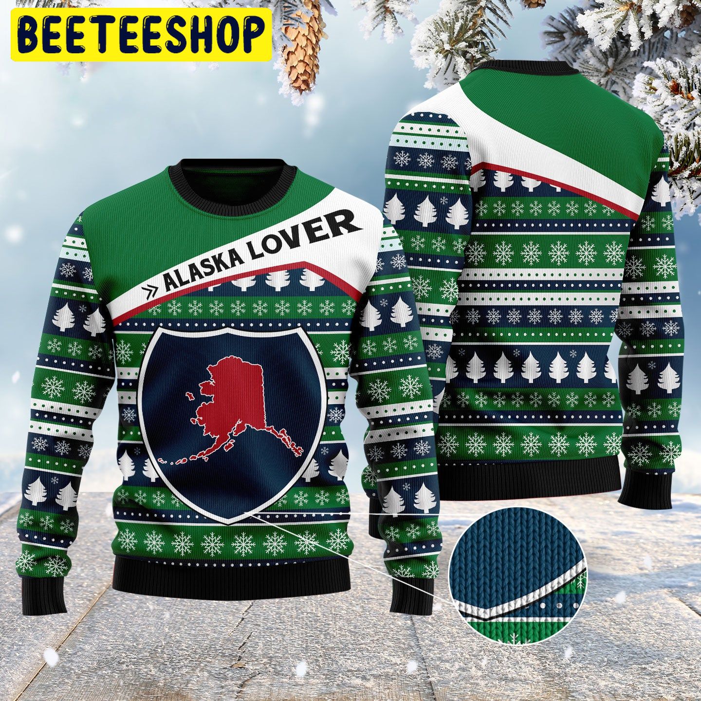 Alaska Lover Trending Ugly Christmas Sweatshirt
