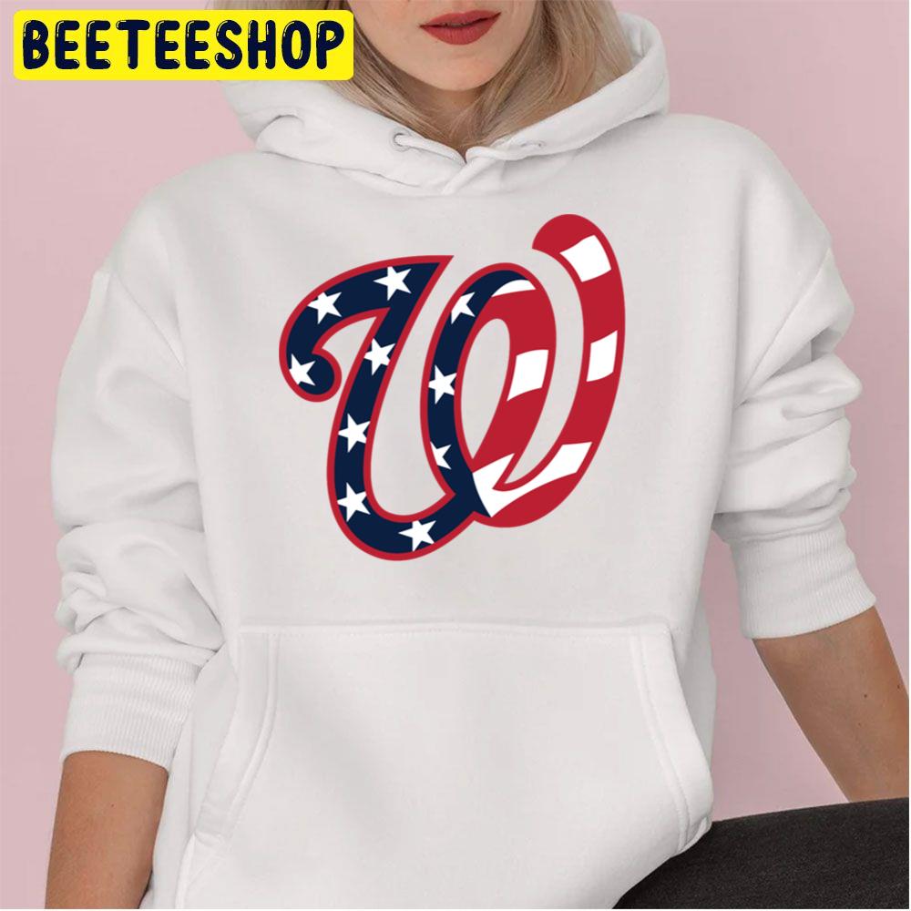 America Flag Washington Nationals Logo Baseball Trending Unisex Hoodie