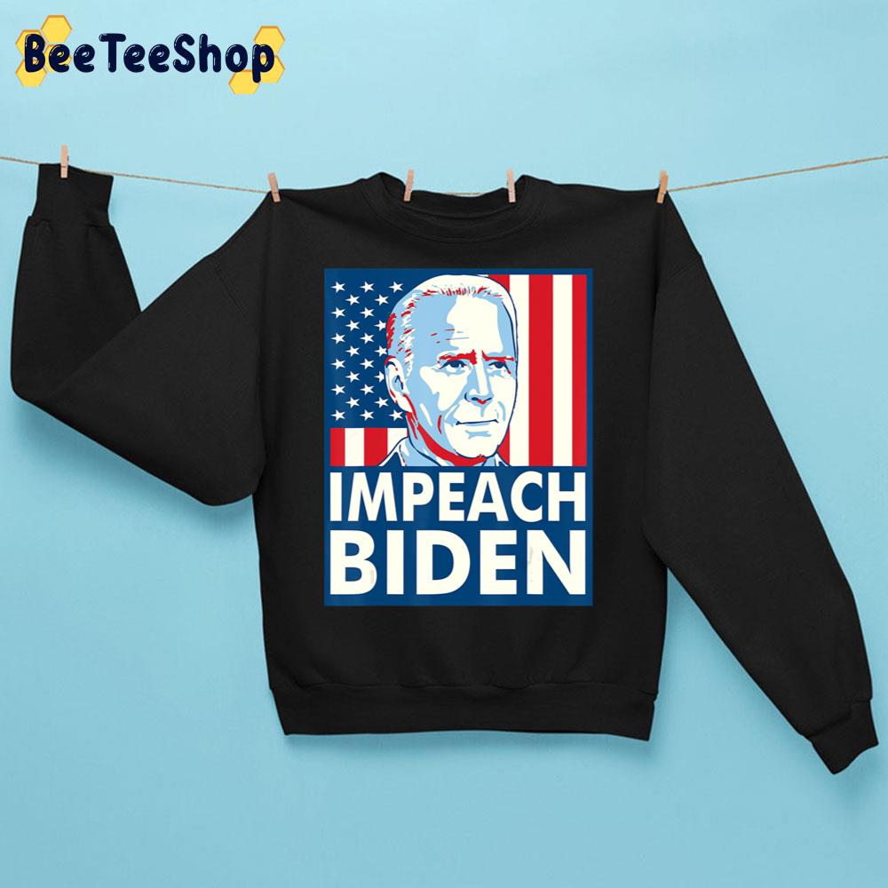 American Flag Impeach Biden Trending Unisex Sweatshirt