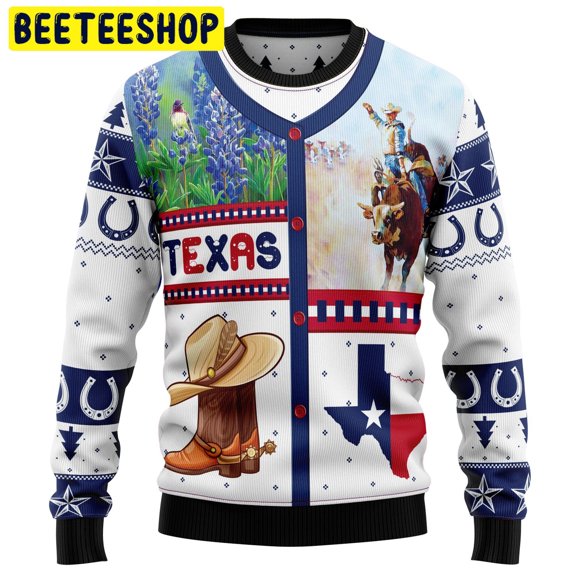 Awesome Texas Trending Ugly Christmas Sweatshirt
