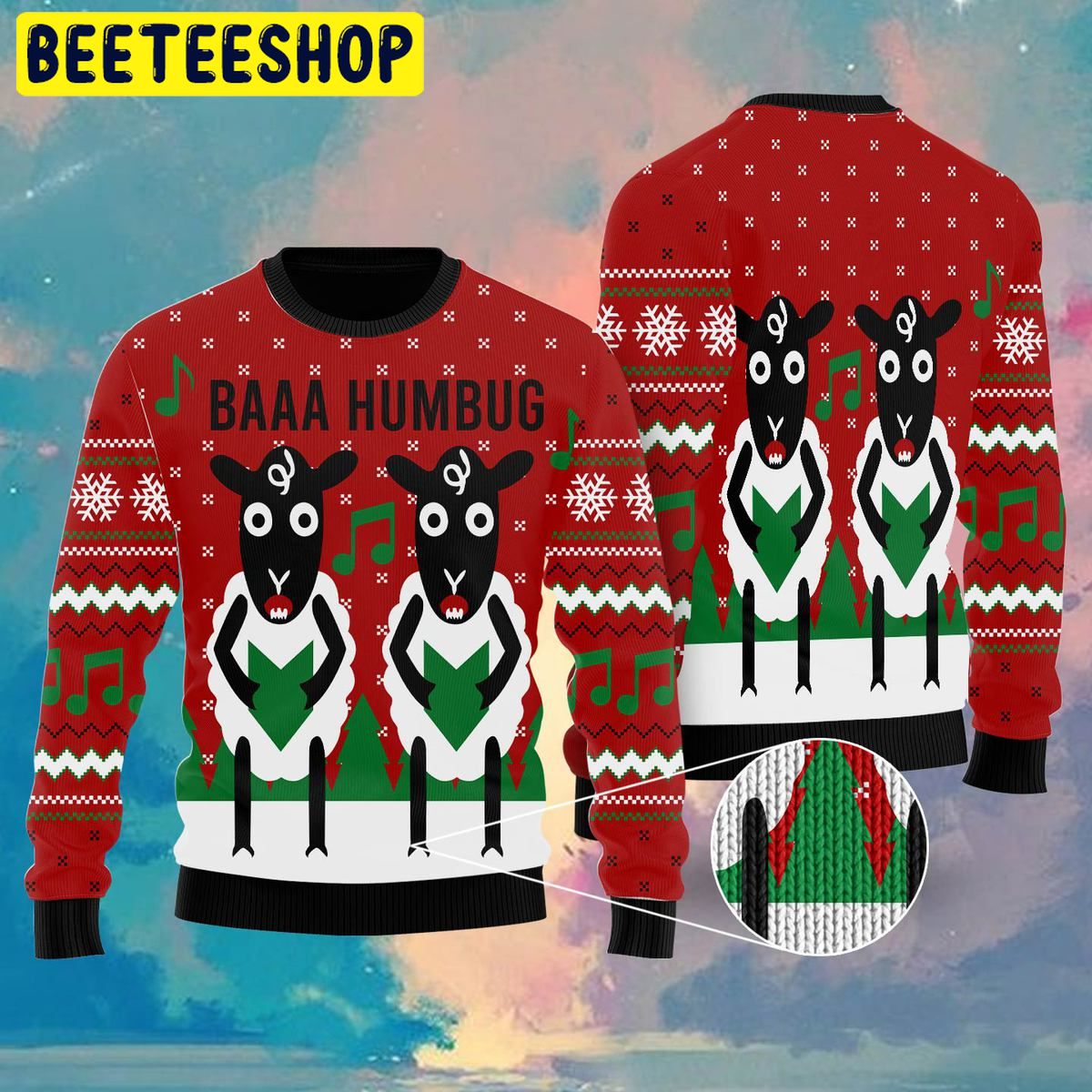 Baaa Humbug Sheep Trending Ugly Christmas Sweatshirt
