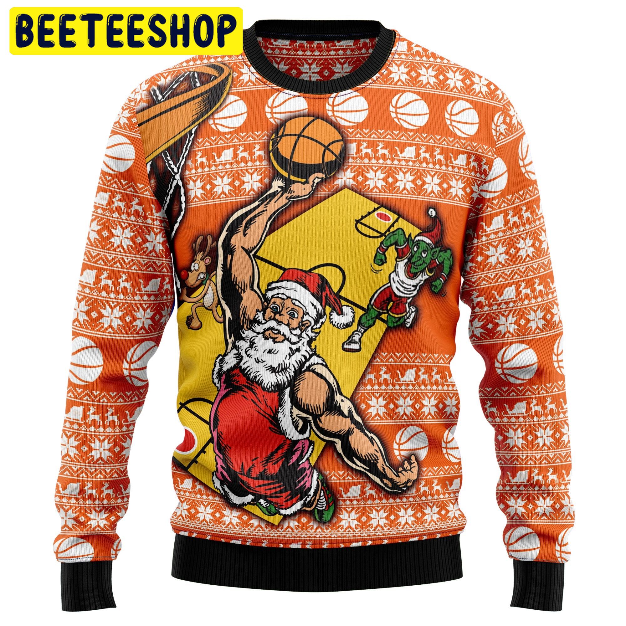 Basketball Trending Ugly Christmas Sweatshirt