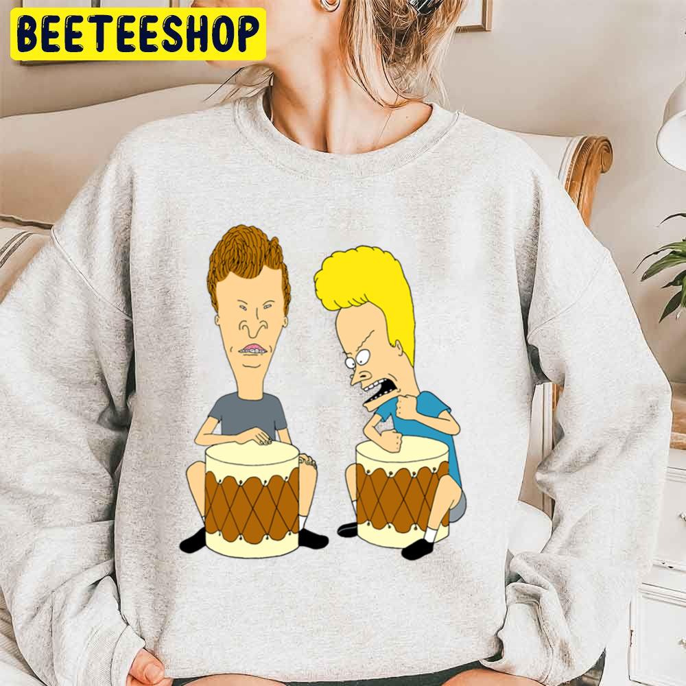 Beavis And Butt-Head Playing Drum Trending Unisex Sweatshirt