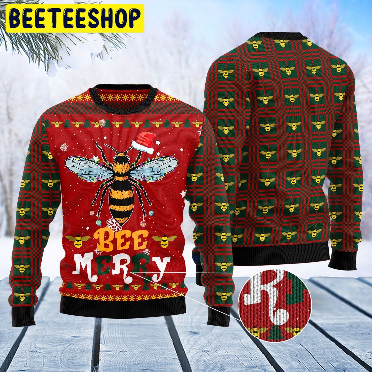 Bee Merry Trending Ugly Christmas Sweatshirt