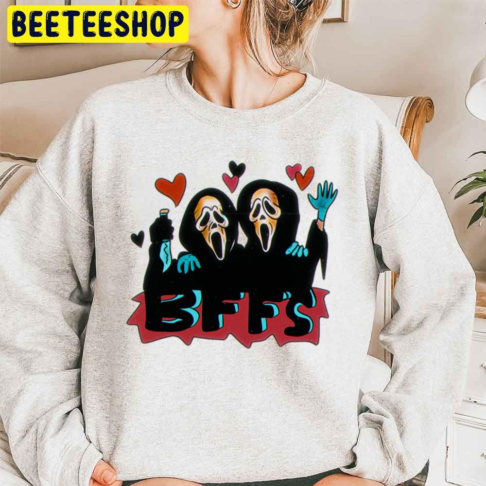 Bffs Ghost Face Halloween Trending Unisex Sweatshirt