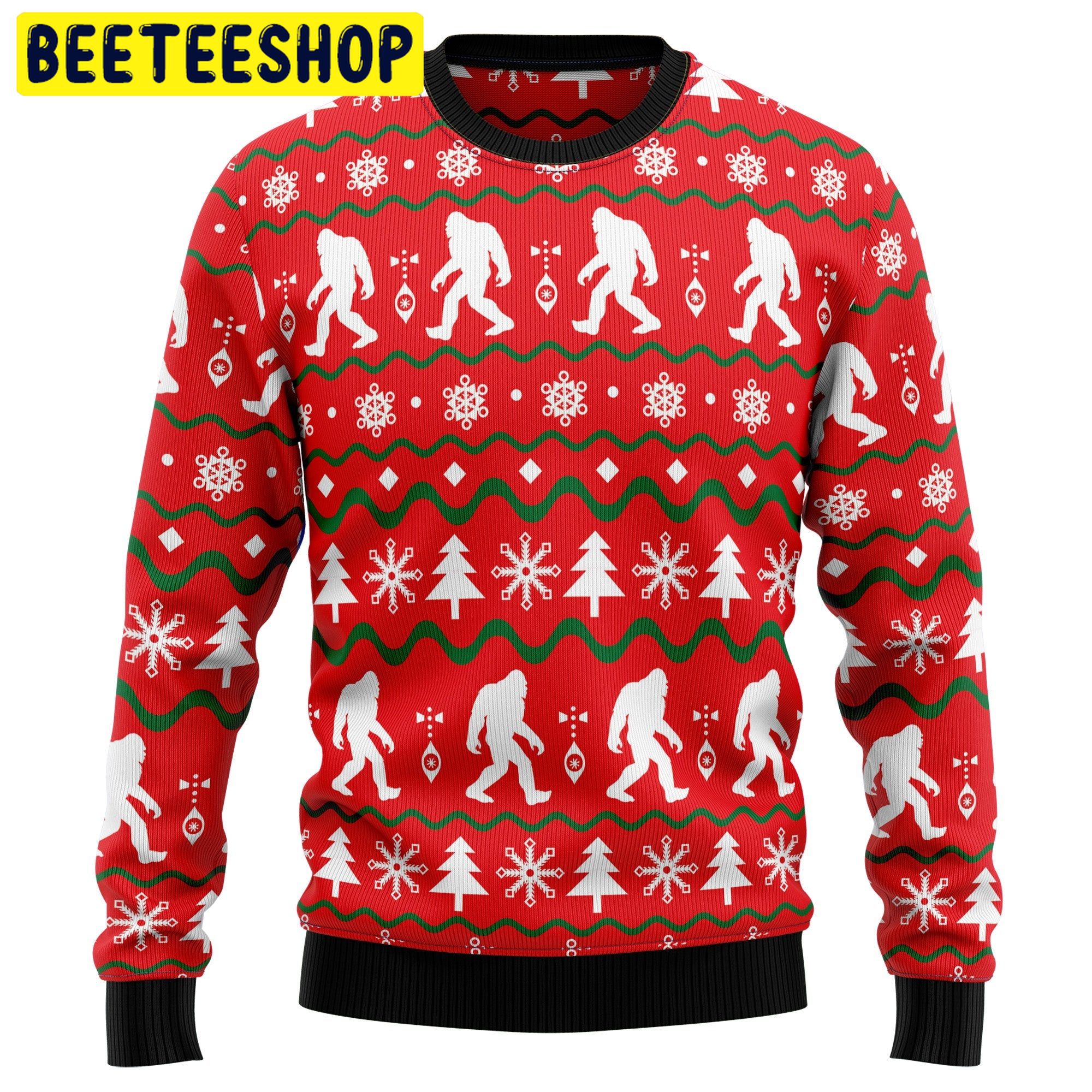 Bigfoot Trending Ugly Christmas Sweatshirt