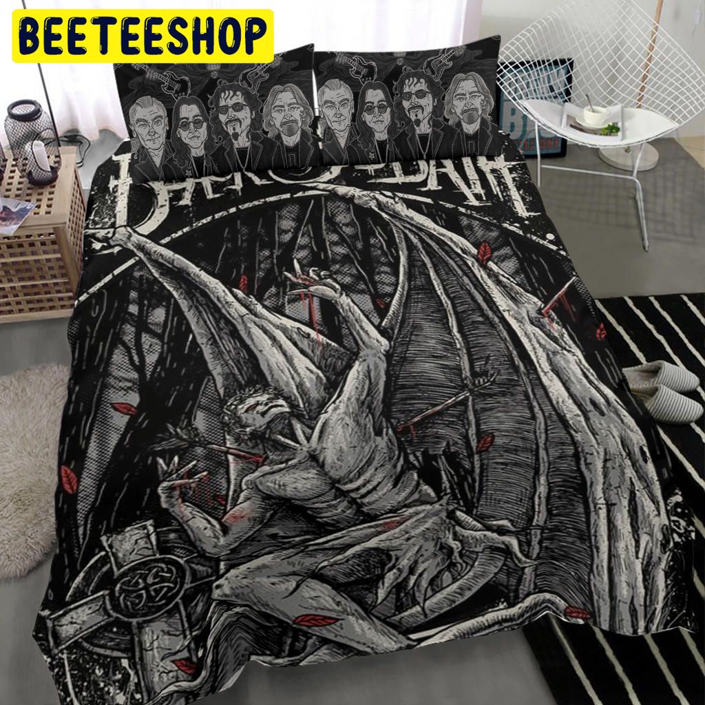 Black White Art Black Sabbath Band Bedding Set