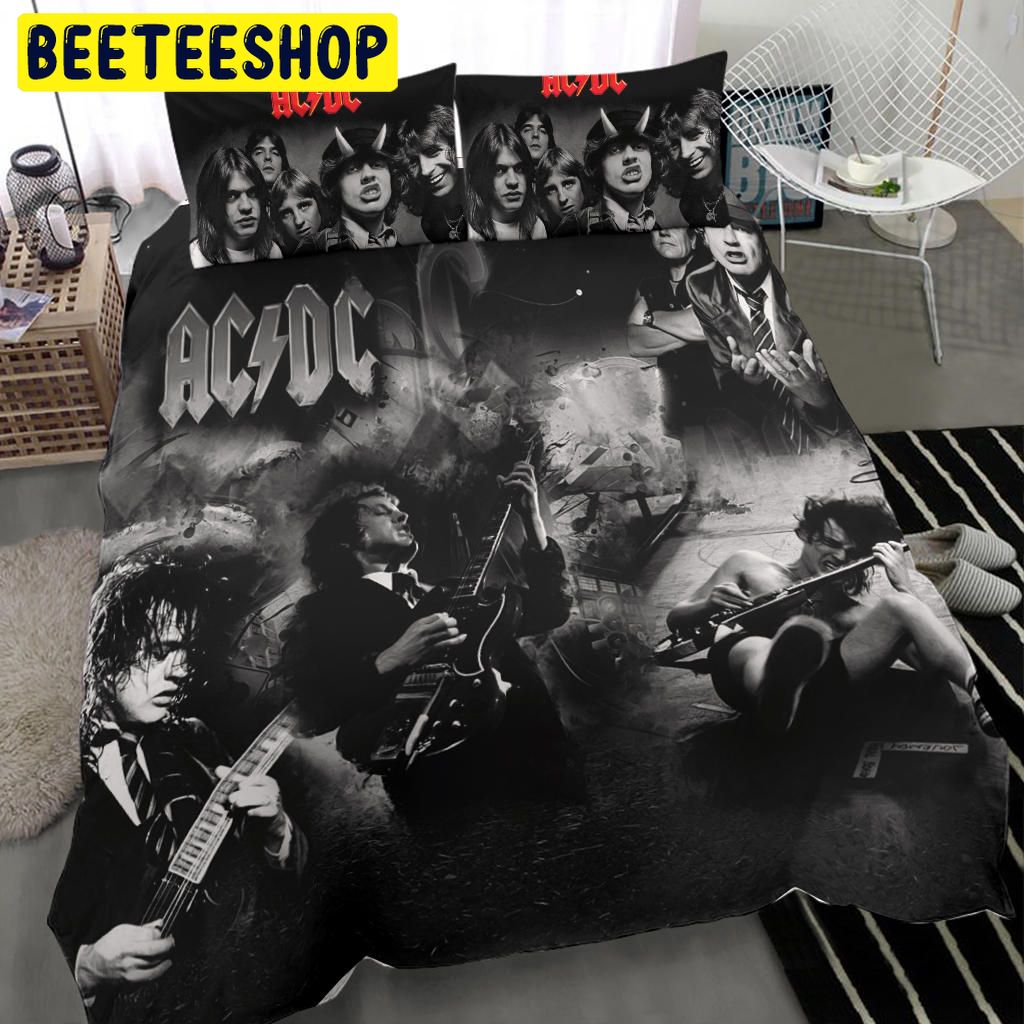 Black White Memories ACDC Bedding Set