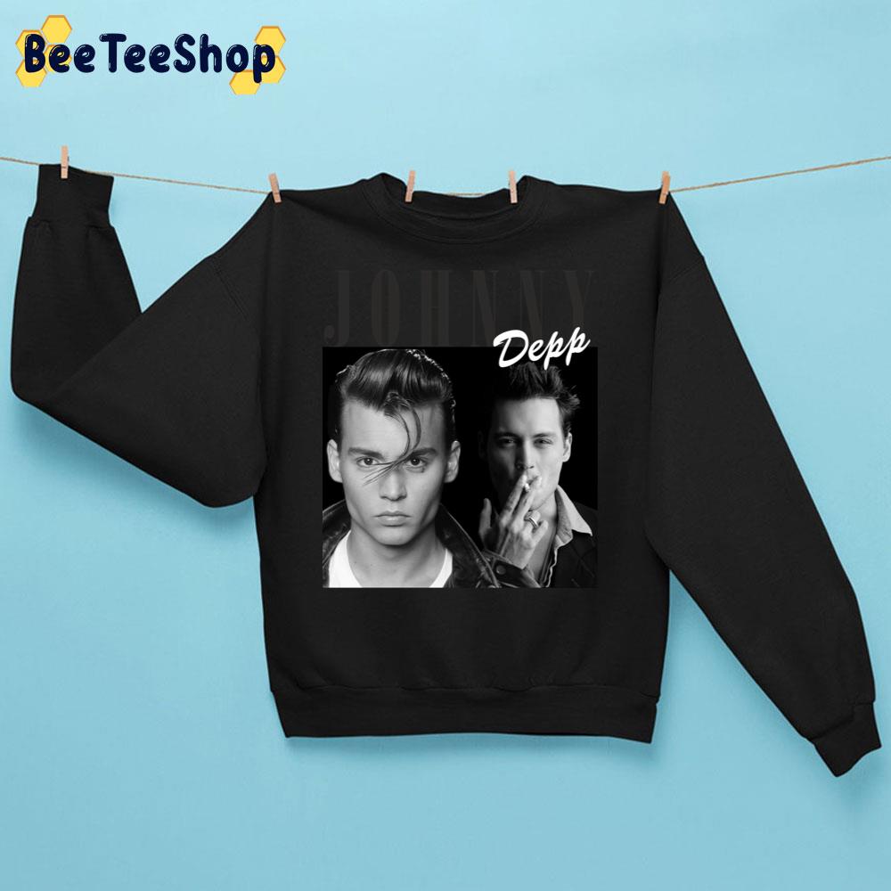 Black White Vintage Johnny Deep Unisex Sweatshirt