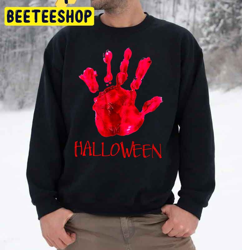 Blood Hand Halloween Trending Unisex Sweatshirt