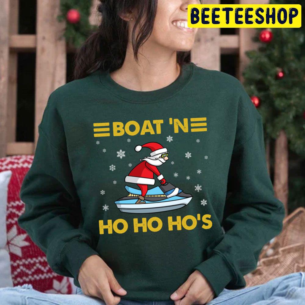 Boat’n Ho Ho Ho Santa Funny Christmas Trending Unisex Hoodie