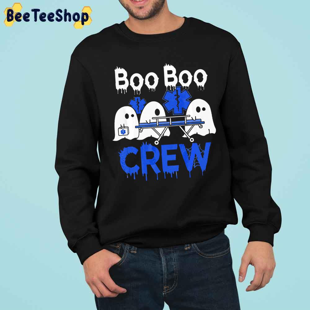 Boo Boo Crew Ghost Paramedic Emt Ems Nurse Halloween Trending Unisex Sweatshirt