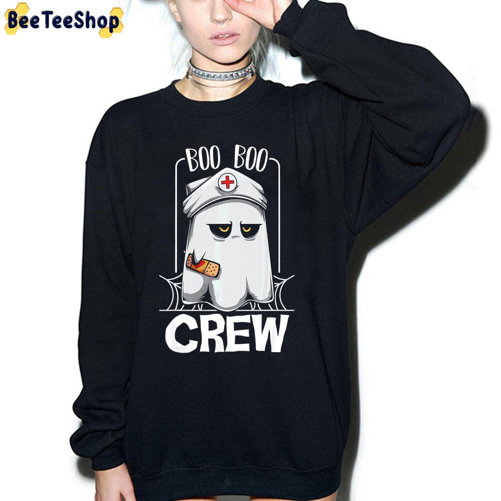 Boo Boo Crew Nurse Ghost Funny Scary Halloween Trending Unisex Sweatshirt