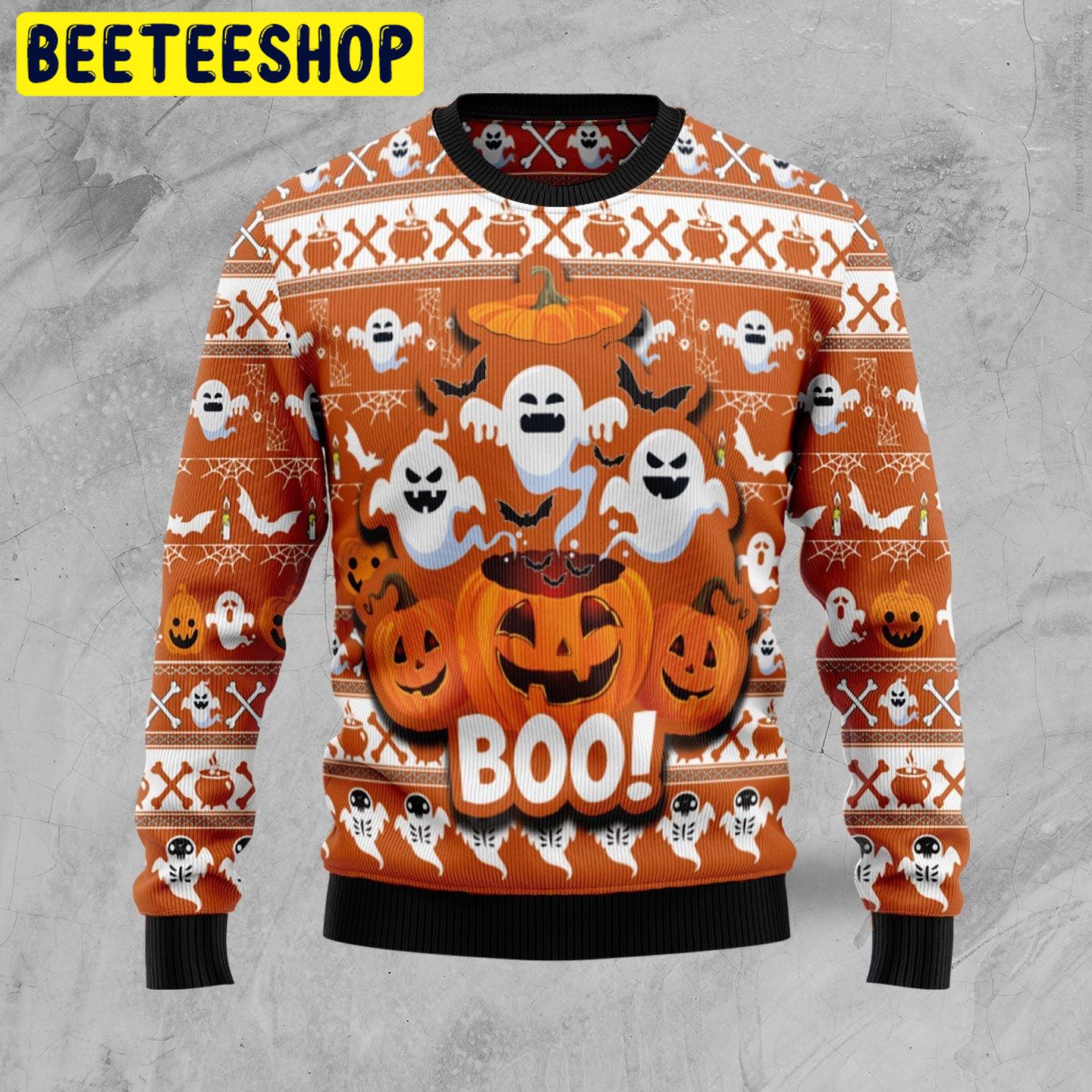 Boo Pumpkin Halloween Sweater