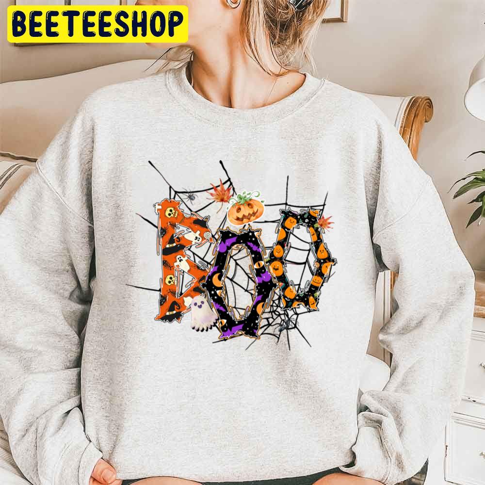 Boo With Spiders Halloween Unisex Sweatshirt