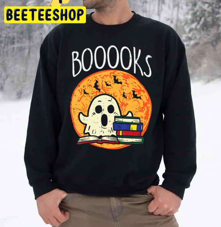 Books Moon Ghost Halloween Unisex Sweatshirt