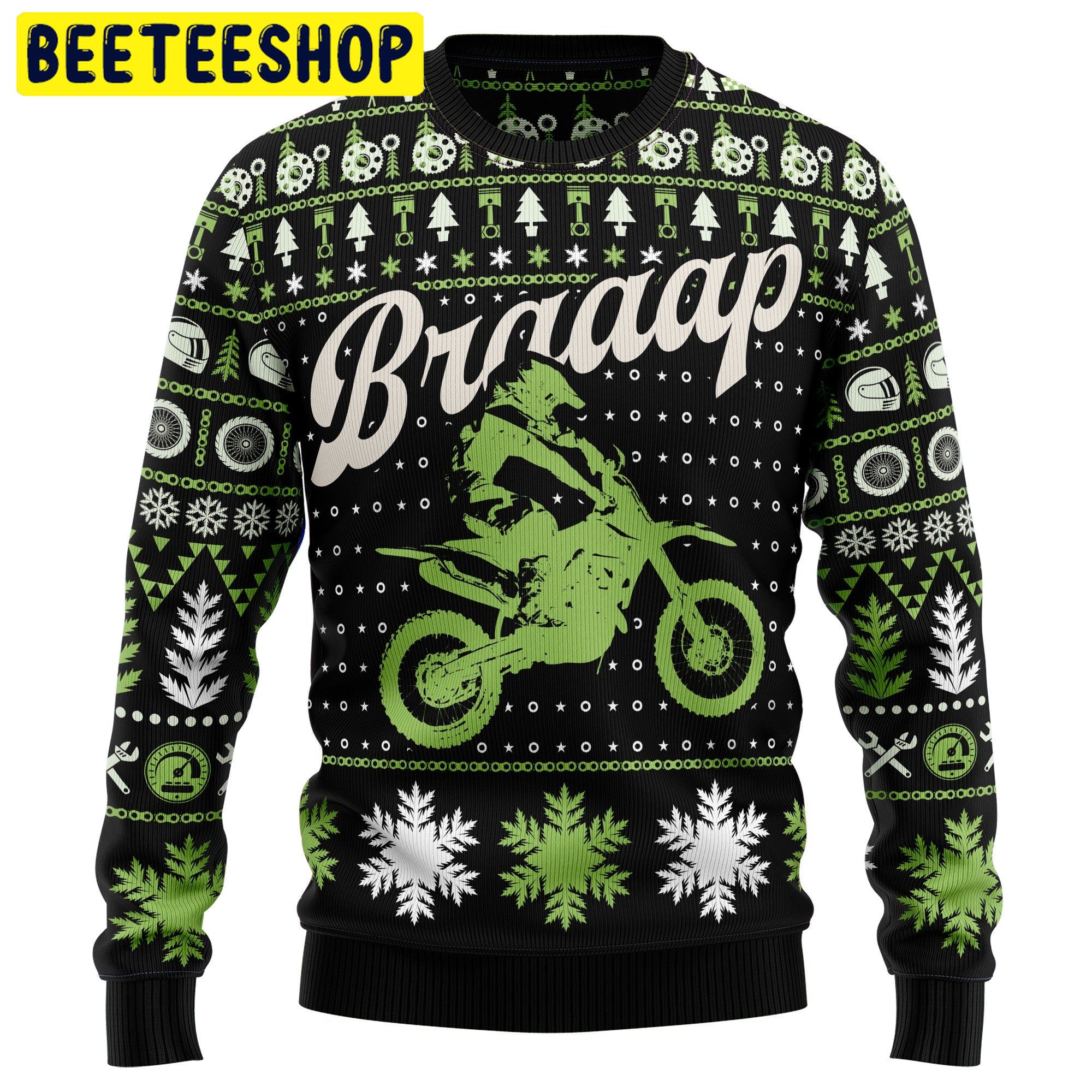 Braaap Moto Trending Ugly Christmas Sweatshirt