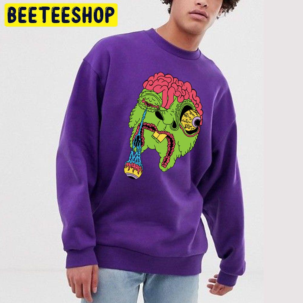 Bug Eye Face Zombie Halloween Trending Unisex Sweatshirt