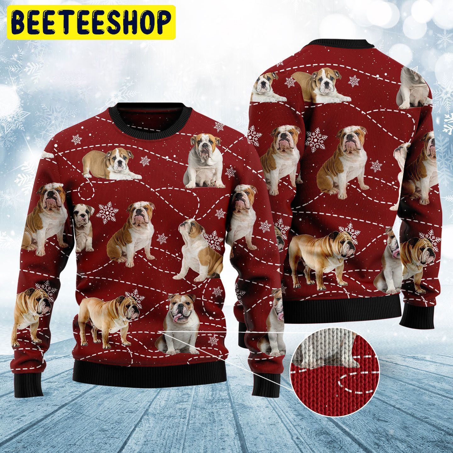 Bulldog Xmas Trending Ugly Christmas Sweatshirt