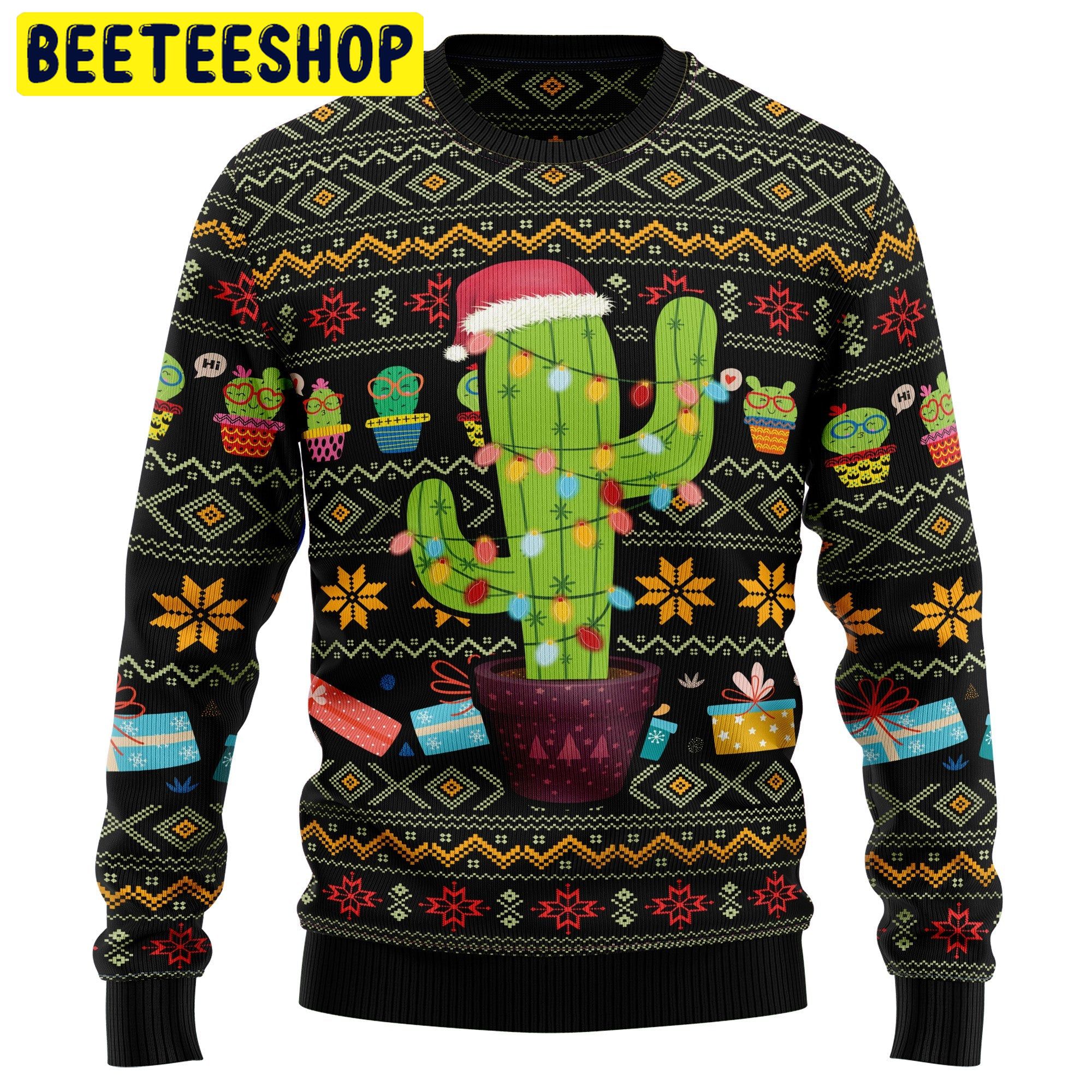 Cactus Xmas Trending Ugly Christmas Sweatshirt