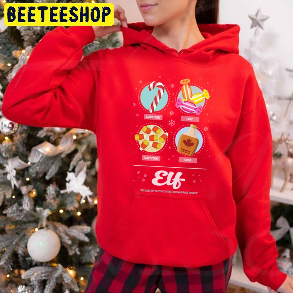 Candy Canes Candy Candy Corns Surup Elf Christmas Trending Unisex Hoodie