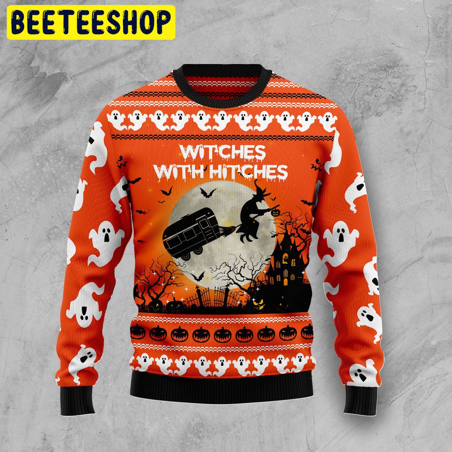 Caravan Witch Halloween Sweater