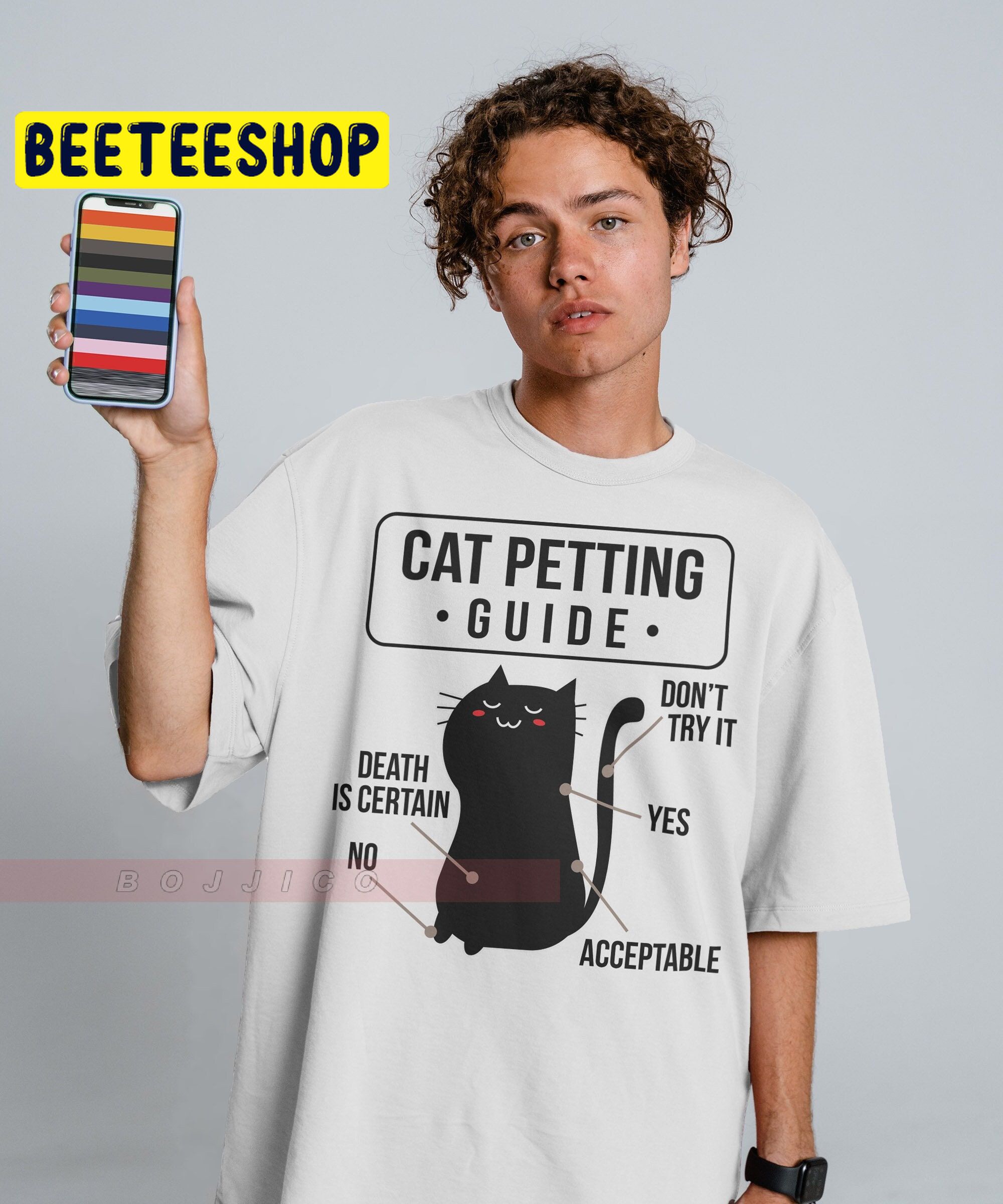 Cat Petting Guide Cat Lover Trending Unisex T-Shirt