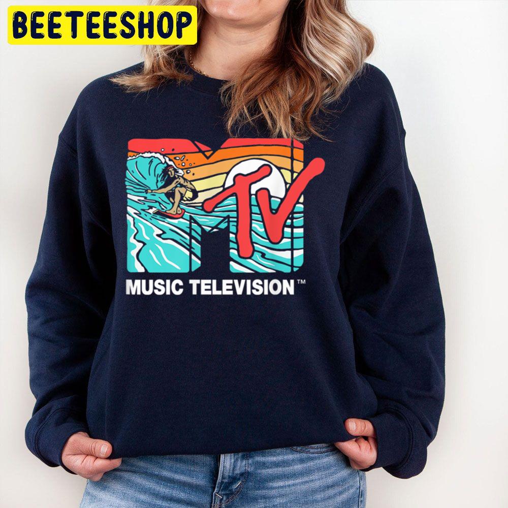 Catch A Wave Surfer Music Television Logo Retro Graphic Trending Unisex Sweatshirt